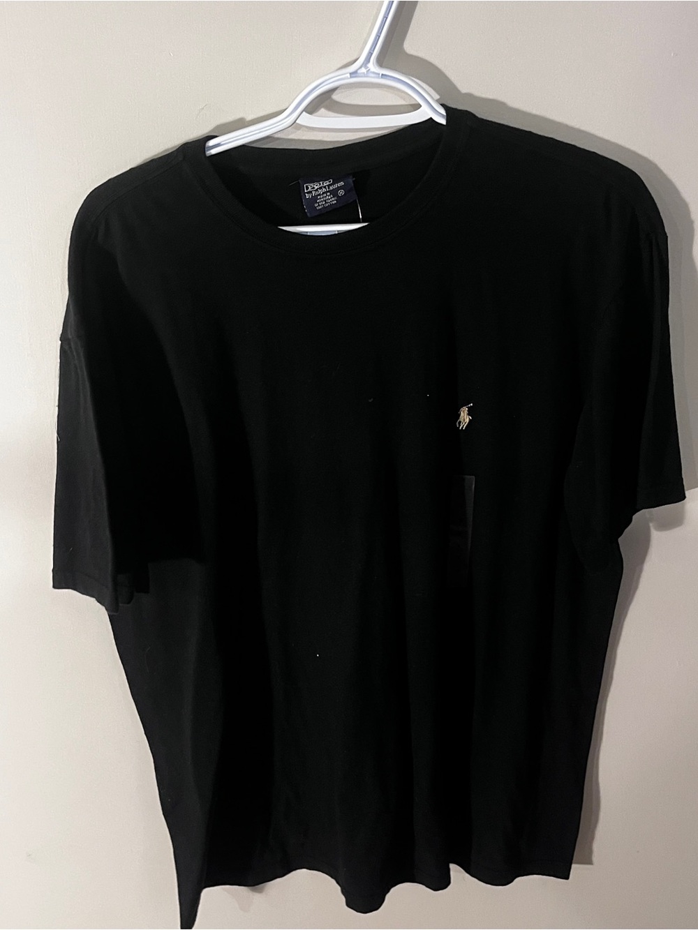 Polo by Ralph Lauren Black Short Sleeve Tee with Gold Pony
